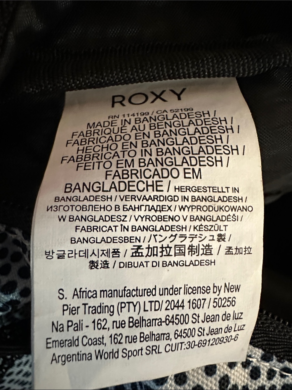 Roxy Black & White Dot Backpack - Picture 6 of 9
